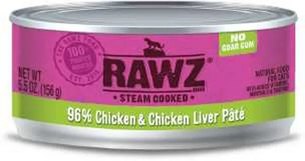 24/5.5 oz. Rawz 96% Chicken & Liver Cat Can - Health/First Aid